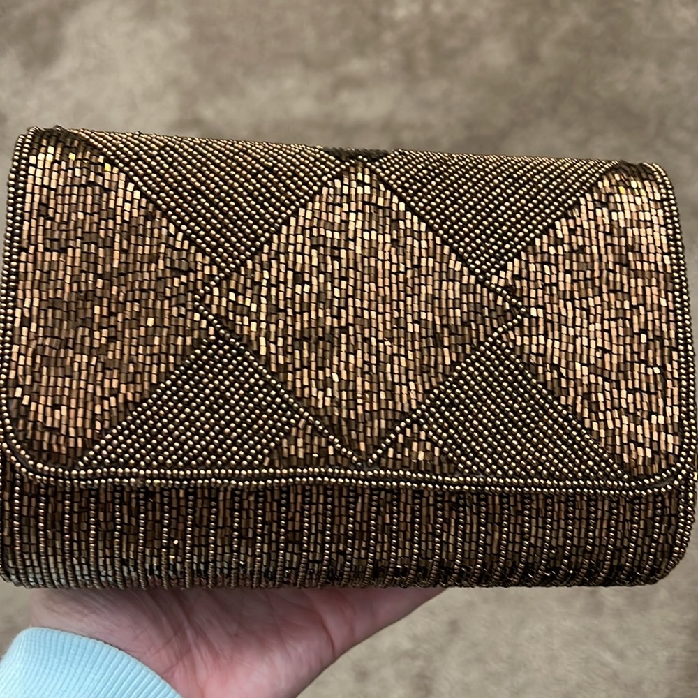 Beautiful Copper Beaded Clutch